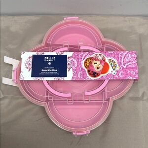 NWT Roller Rabbit x Target Snackle Box Coral/Light Pink Carry Handle Snap Close